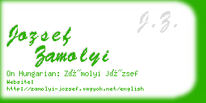 jozsef zamolyi business card